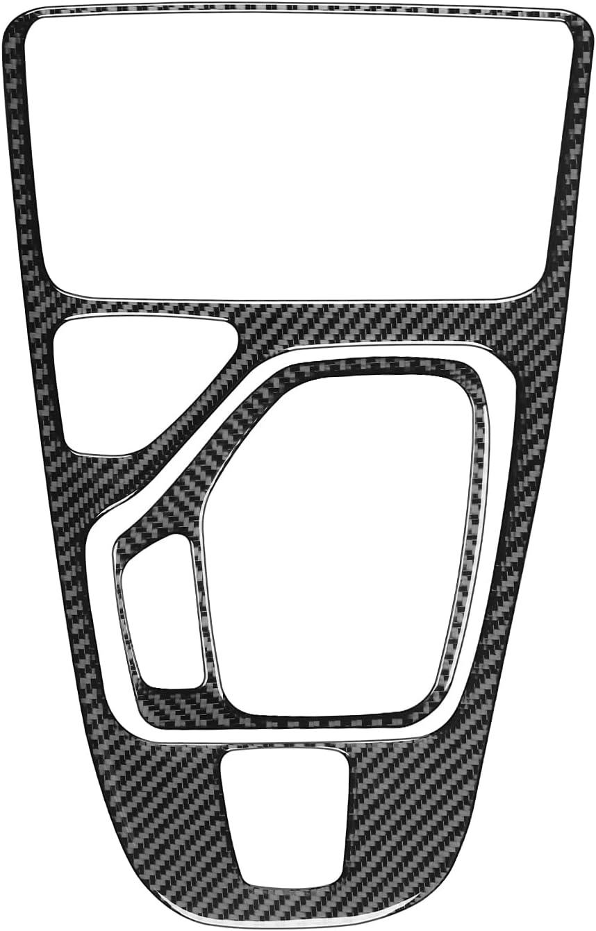 Black Real Carbon Fiber Interior Exterior Decor Cover Sticker Compatible with Jeep Cherokee 2014-2018 (Dashboard Trim Sticker 1pc)