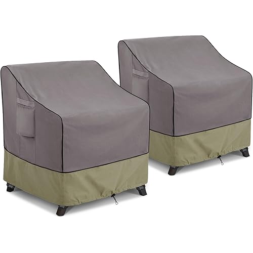 KylinLucky Patio Chair Covers Outdoor Furniture Covers Waterproof Fits up to 33W x 34D x 31H inches 2pack