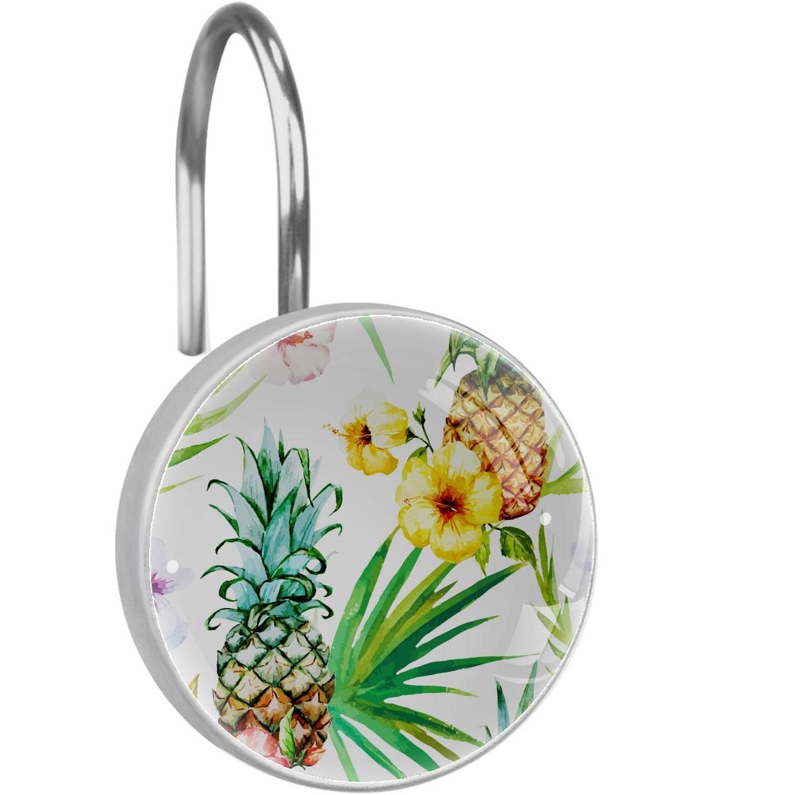 Crochets pour rideau de douche ananas pour une ambiance tropicale