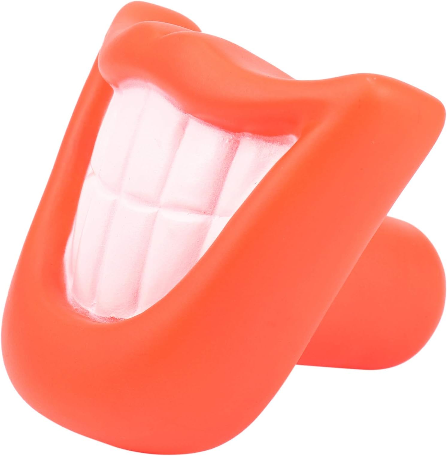 SVRITEFunny Pet Dog Puppy Chew Sound Squeaky Giggle Big Smile Lips & Teeth Play Toy Red