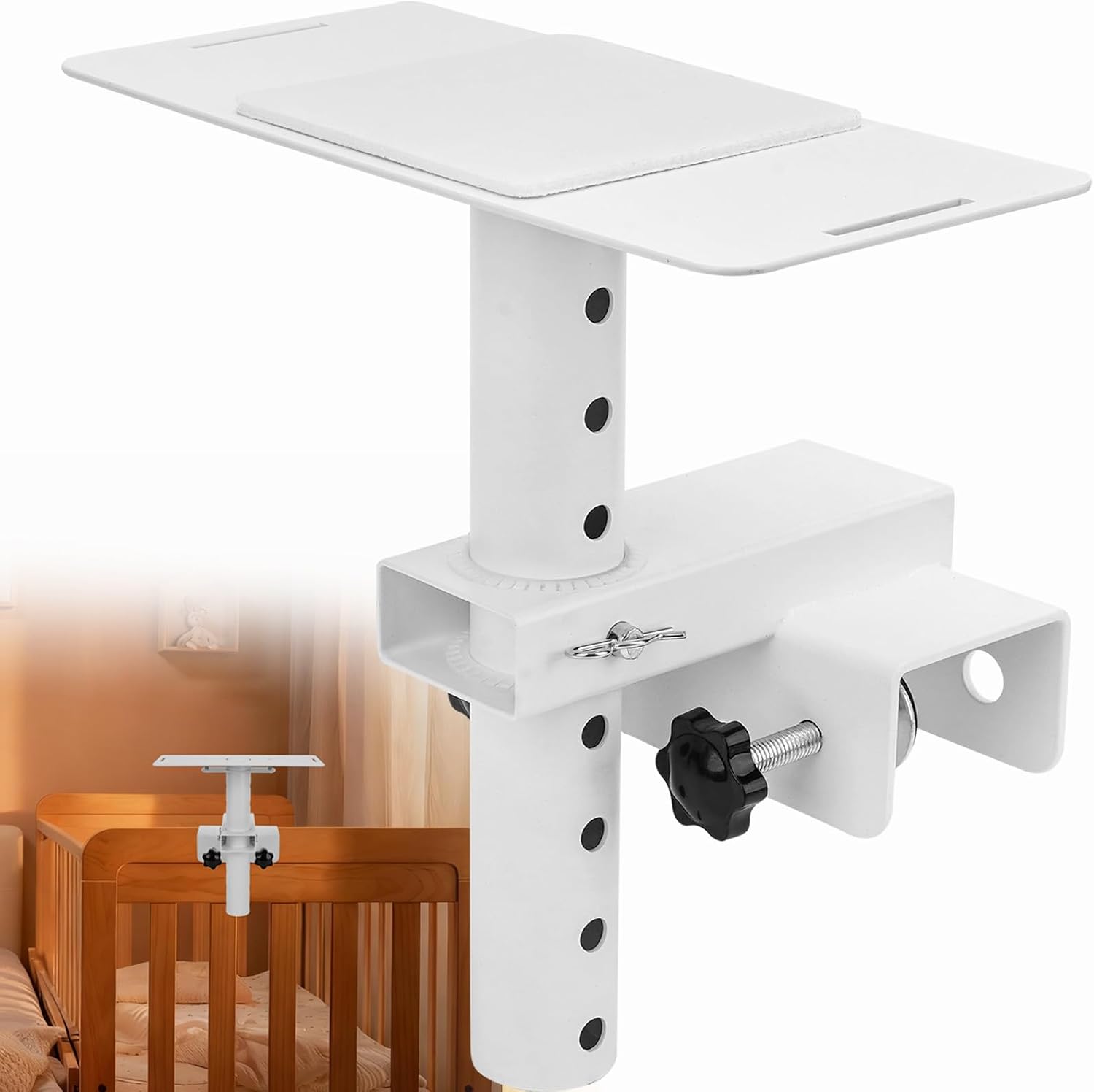 Ertuohg 1 PCS Bed Fan Holder Adjustable Fan Holder for Dorm Room, Universal Bunk Fan Stand for Most Models, Sturdy and Stable