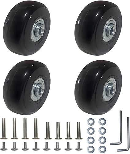 Universal 50mm x 18mm Luggage Replacement Wheels Set of 4