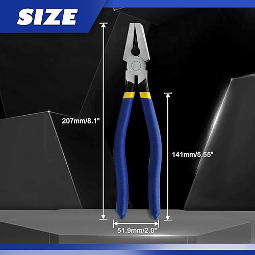 Miniatura 6 de SPEEDWOX Alicates de vidrio mordazas planas de 8 pulgadas, alicates de rotura de vidrio, alicates de vidrieras, herramienta de rotura de mosaicos