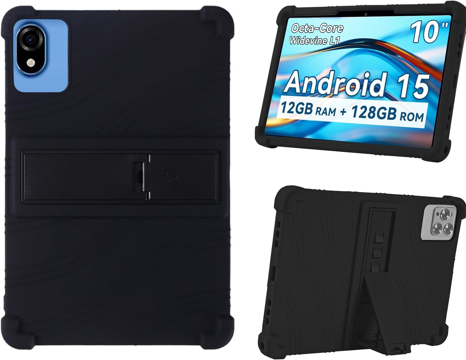 Silicone Case for 10.1 inch Android Tablet case,Soft Friendly Cover for Android 15 Tablet 10 inch 2025,Case for ROWT A10 Tablet 10.1,for SVITOO/BYYBUO/KADYBE 10.1 inch
