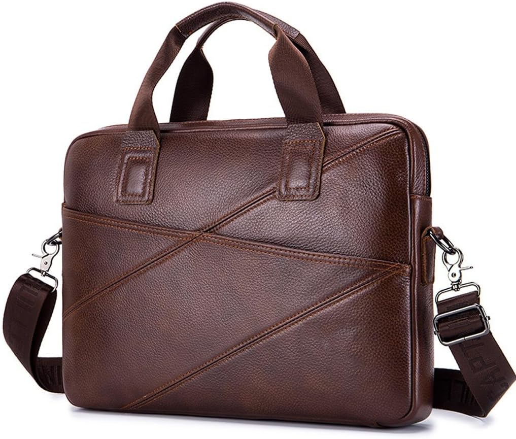 Men's Briefcase Vintage Business Computer Bag Messenger S Man Shoulder Postman Male Hands