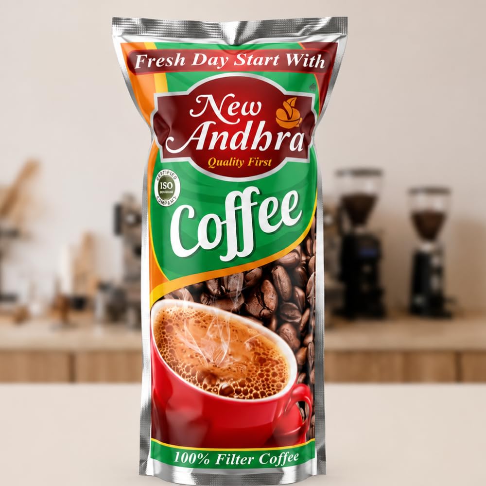 New Andhra 100% Filter Coffee | Coffee-Chicory Blend (53% Coffee, 47% Chicory) | Strong & Aromatic South Indian Filter Kaapi – 500g Pack-picture-15