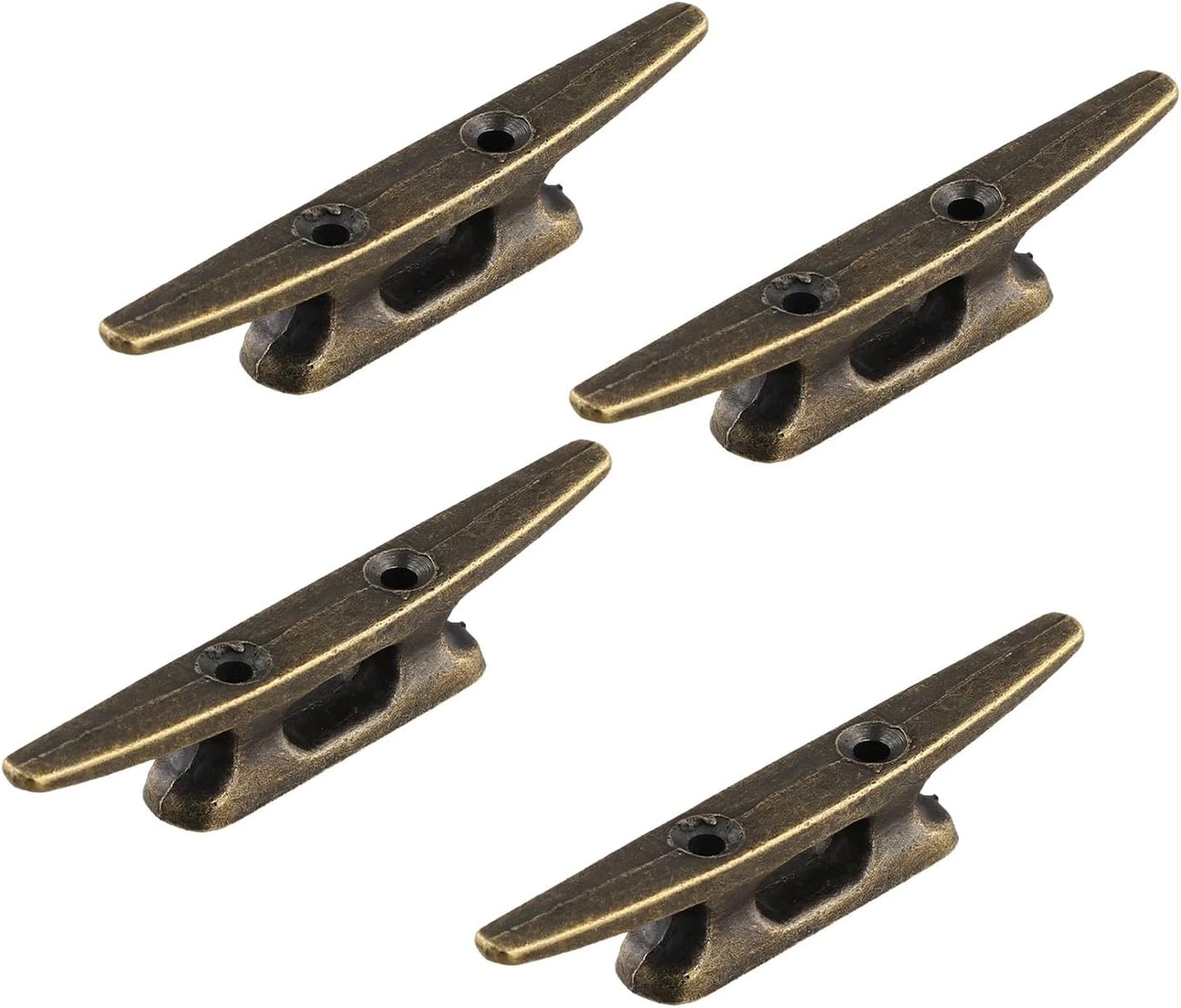 Boat Dock Cleat 4 inch for Mooring Boat Bronze Host cast Iron Suitable nauical Beach Lake Maritime Decor,4Pcs