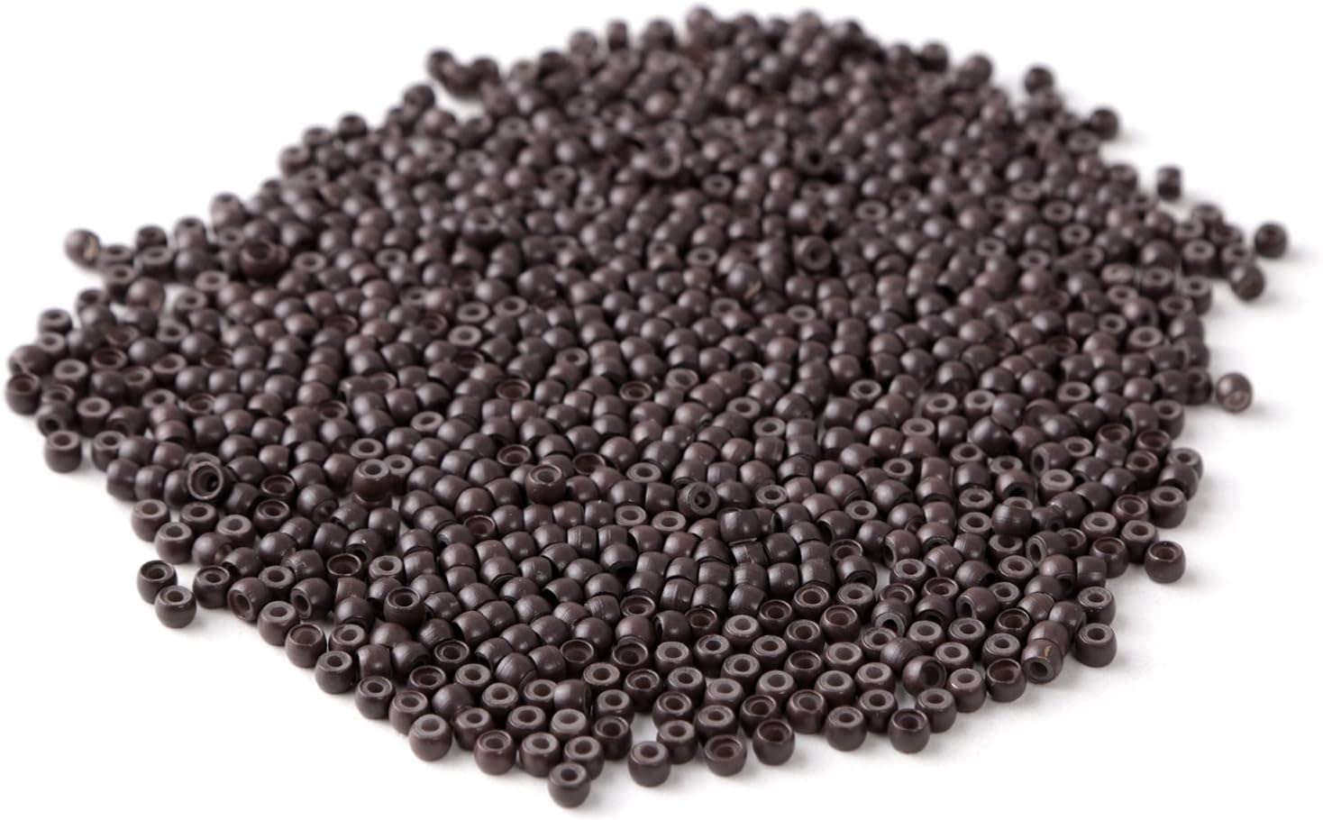 Vlasy Silicone Lined Nano Rings Beads for Nano Tip Hair Extensions Micro Nano Beads (400pcs, Brown), 400 Count (Pack of 1) - Image 3