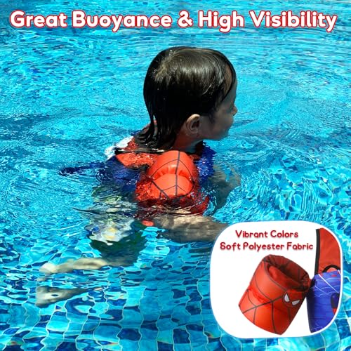Toddler Swim Vest Kids Floaties for Pool, Kids Swim Vest with Arm Floaties Adjustable Crotch Strap, Fits 2-7 Years Old Boys and Girls 22-66 Pounds Children - image 4