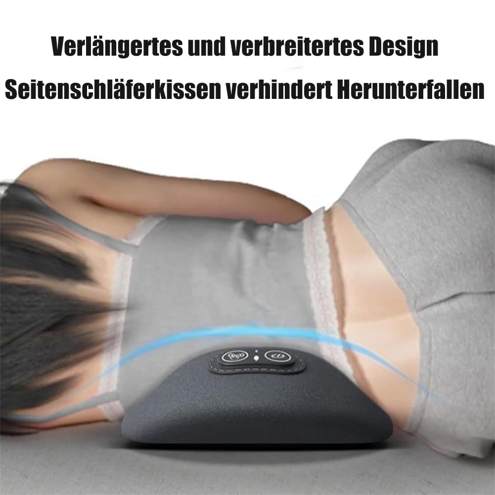 3-Zonen- Tiefenmassagegerät,3 zonen tiefenmassagegerät,Triple Fusion Back Massager with Traction Lifting,Vibration Massage and Hot Compress for Waist(Akku-A)