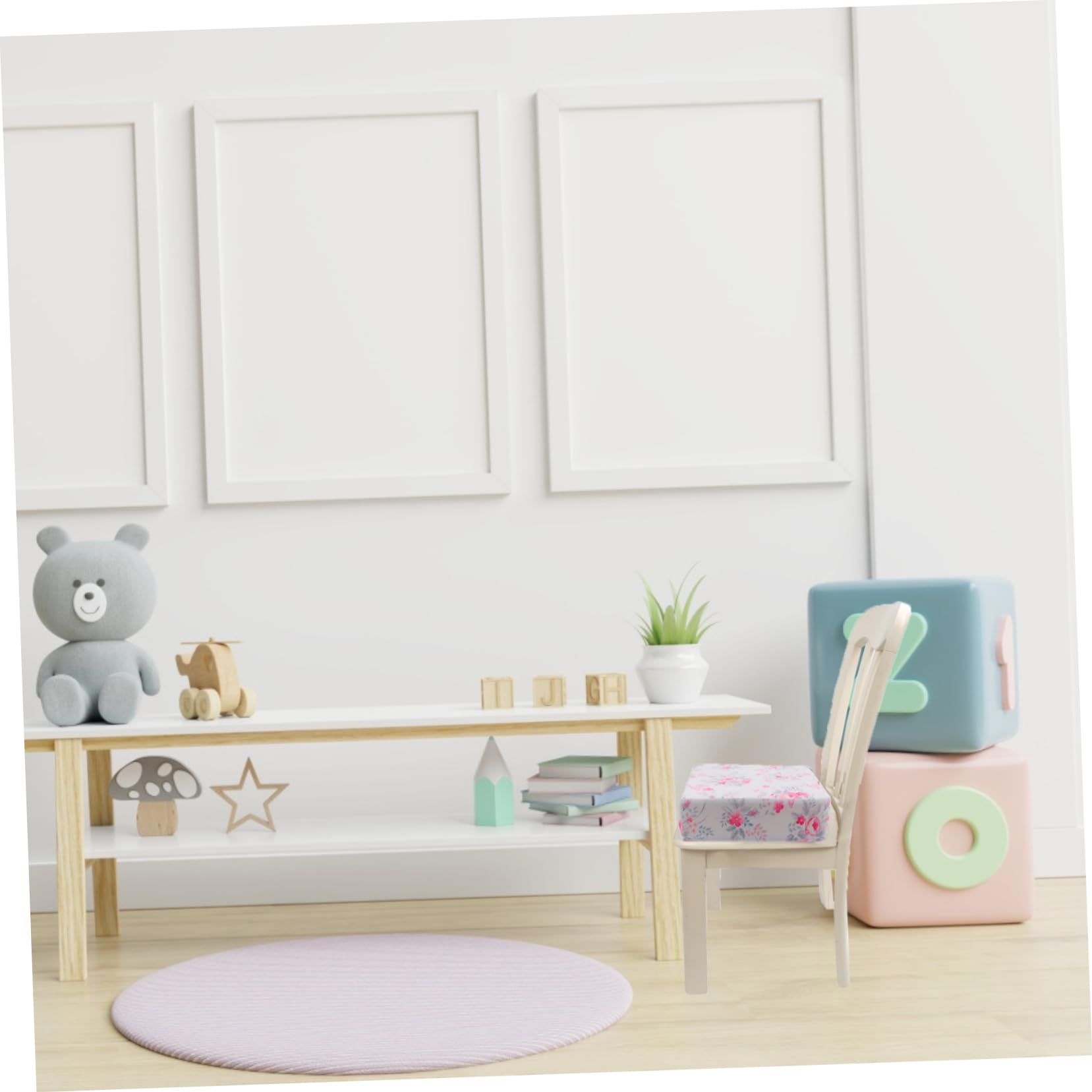 Cojín 1 Pieza Blanco para Desmontable Elevador Silla Infantil