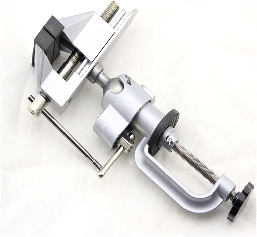 Portable 360° Table Swivel Vise Woodworking Universal Mini Clamp-on Bench Rotating Drill Stand Hobby Use DIY