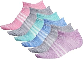 adidas Womens Superlite Super No Show Socks 6-pair