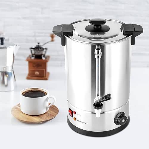 12L/3.17gal Tea Urn Coffee Commercial Grade Stainless Steel Electric Kettle