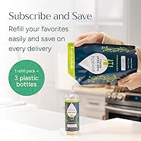 Vista 6 de Puracy Repuesto de jabón natural para platos, jabón detergente líquido para lavar platos a base de plantas suavizante de la piel, fórmula