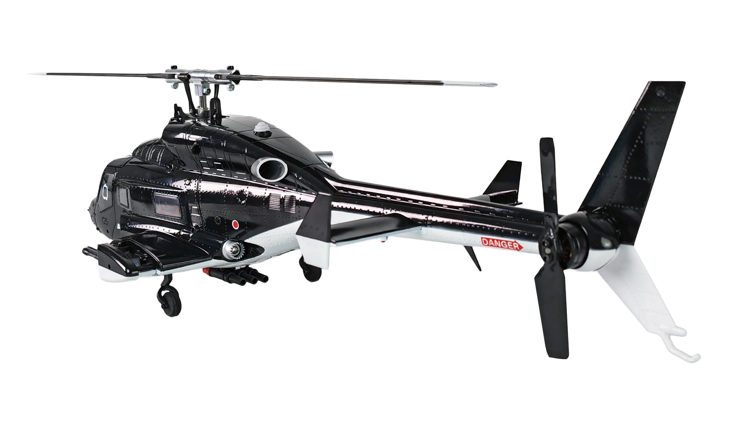 Amewi Bell 222 Airwolf Pro GPS Helikopter 8-Kanal 3D/6G RTF ferngesteuert RC, Schwarz