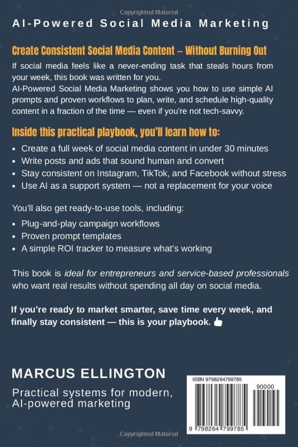 AI-Powered Social Media Marketing : Step-by-Step Prompts and Workflows to Grow on Instagram, TikTok, and Facebook Without Burning Out - Image 2