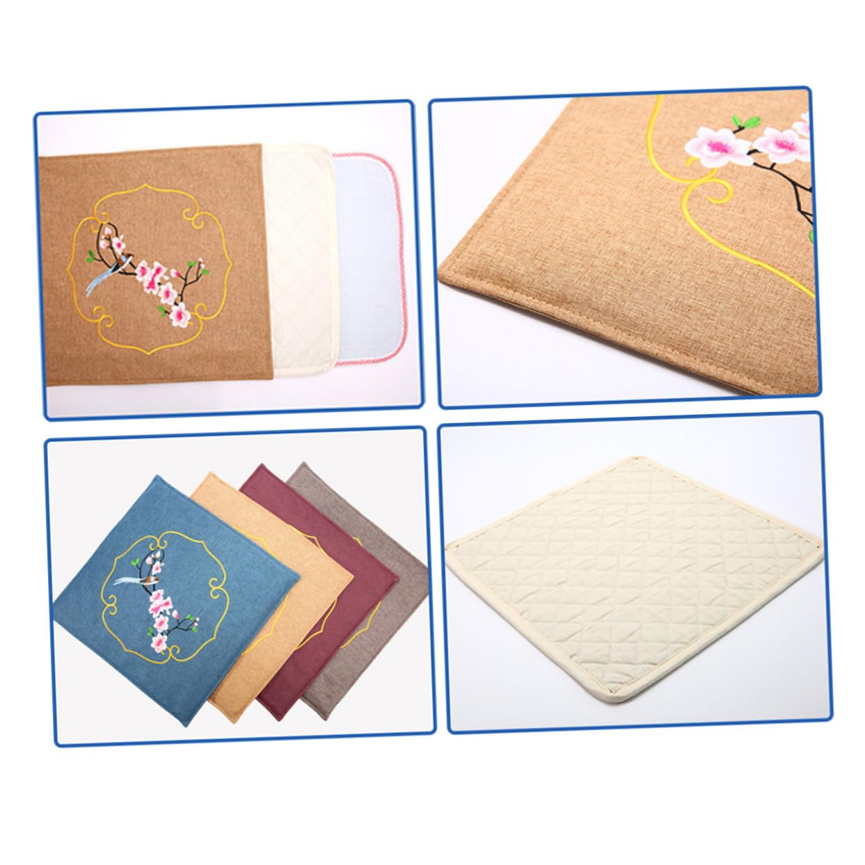 PACKOVE Cuscino Termico Elettrico in Cotone e Lino Stampa Decorativa, Regolazione della Temperatura per Uso Domestico e Ufficio