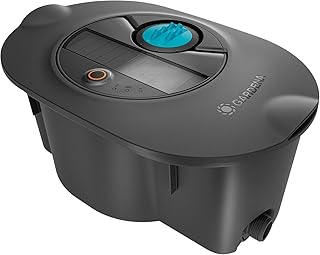 Gardena AquaPrecise Komplett-Set Pipeline Bewässerungssystem für Rasenflächen bis zu 320 m²: solarbetrieben, gleichmäßige Wasserverteilung, für jede Gartenform, Bluetooth (16010-20)
