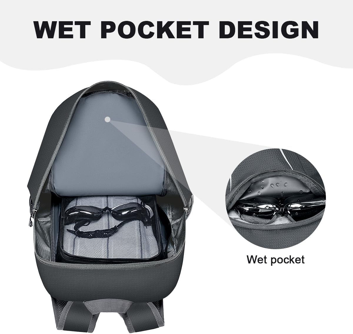 MIYCOO Backpack - Ultra Lightweight Packable Backpack for Travel Camping, Hiking Back Pack Waterproof Foldable Daypack for Men Women Grey - Image 2