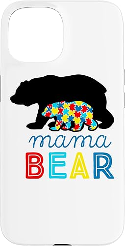 Miniatura 10 de Funda de regalo para iPhone 13 Pro para concientización sobre el autismo, mamá oso autista