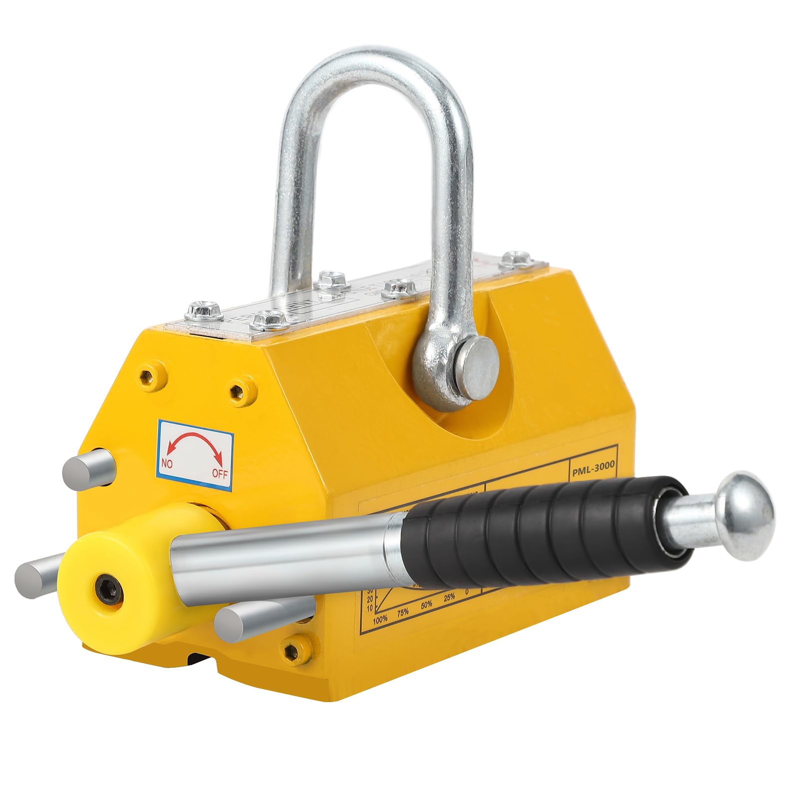 Garvee Magnetic Lifter,6600Lbs Pulling & Lifting Capacity, Heavy Duty Lifting Magnet with Release, Permanent Lift Magnets for Plate Steel, Board, Round Bar, 2.5 Safety Factor Updated Version