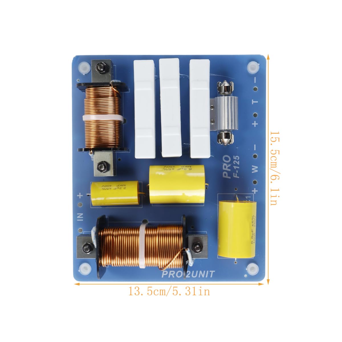 Ausi Filtre 2 voies F125 pour enceintes professionnelles, basses élevées, pour enceintes 10/12/15 pouces, pour extérieur, scène, conférence