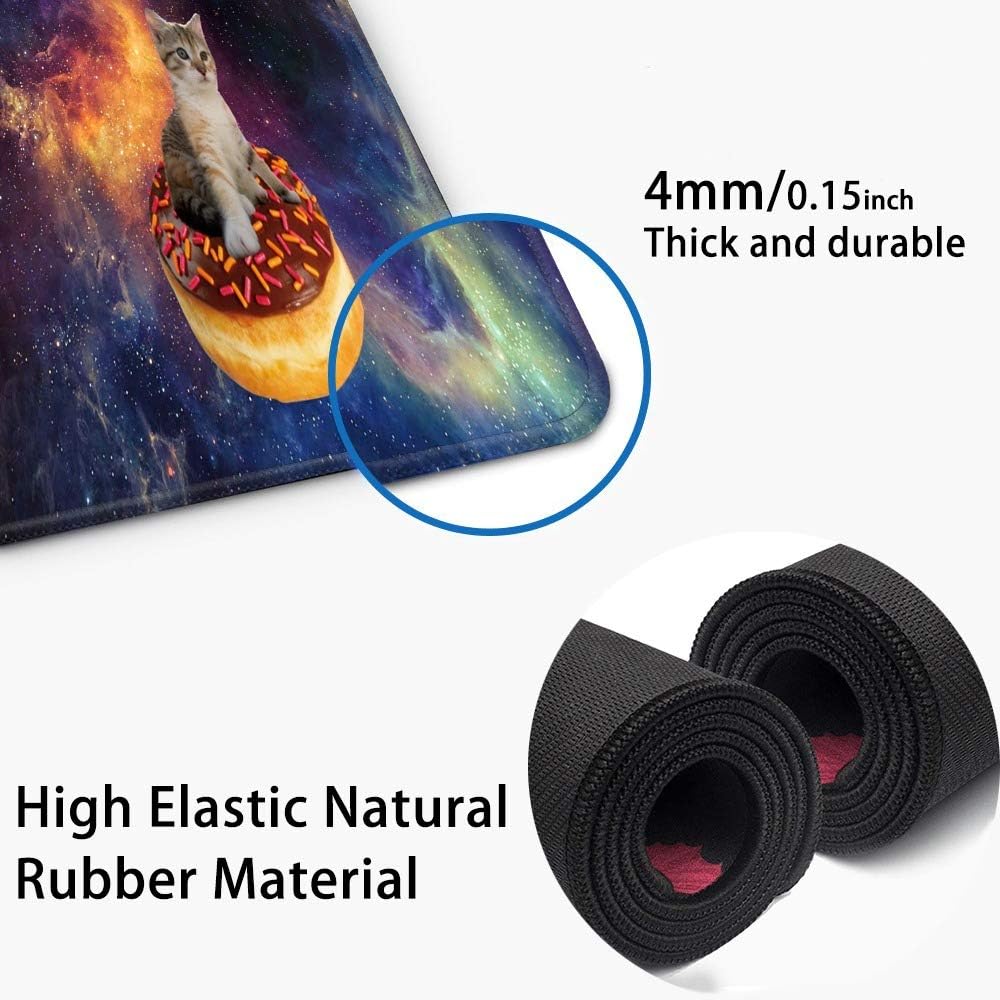 Bеѕt Quаlіtу 🔥 ZYCCW Large Gaming XXL Mouse Pad with Stitched Edge 31.5x11.8x0.15 Marble Mouse Mat Customized Extended Gaming Mouse Pad Anti-Slip Rubber Base Mouse Pad for Computer (Space Donut Cat)