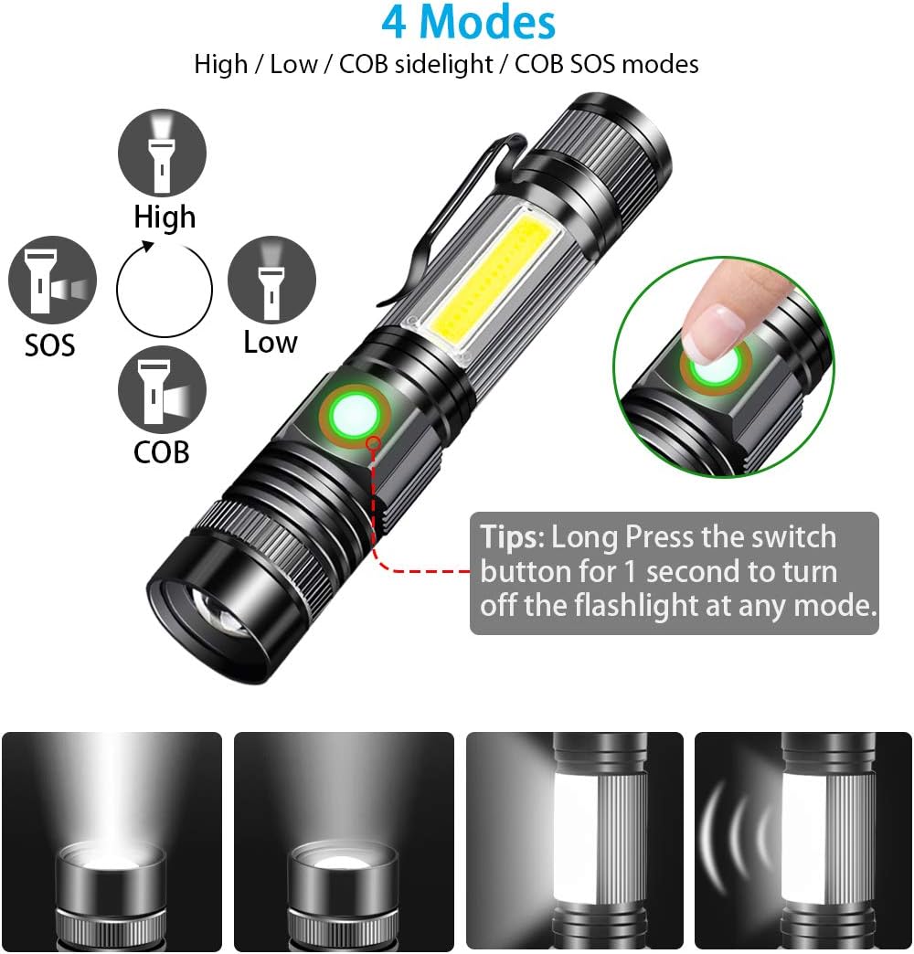 Rechargeable Flashlight Magnetic Flashlights Include Photo