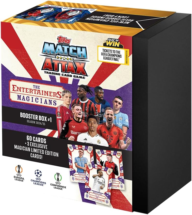Topps UEFA Champions League Match Attax 24/25 Trading and Collectible Card Game (The Entertainers Booster Box - Magicians)