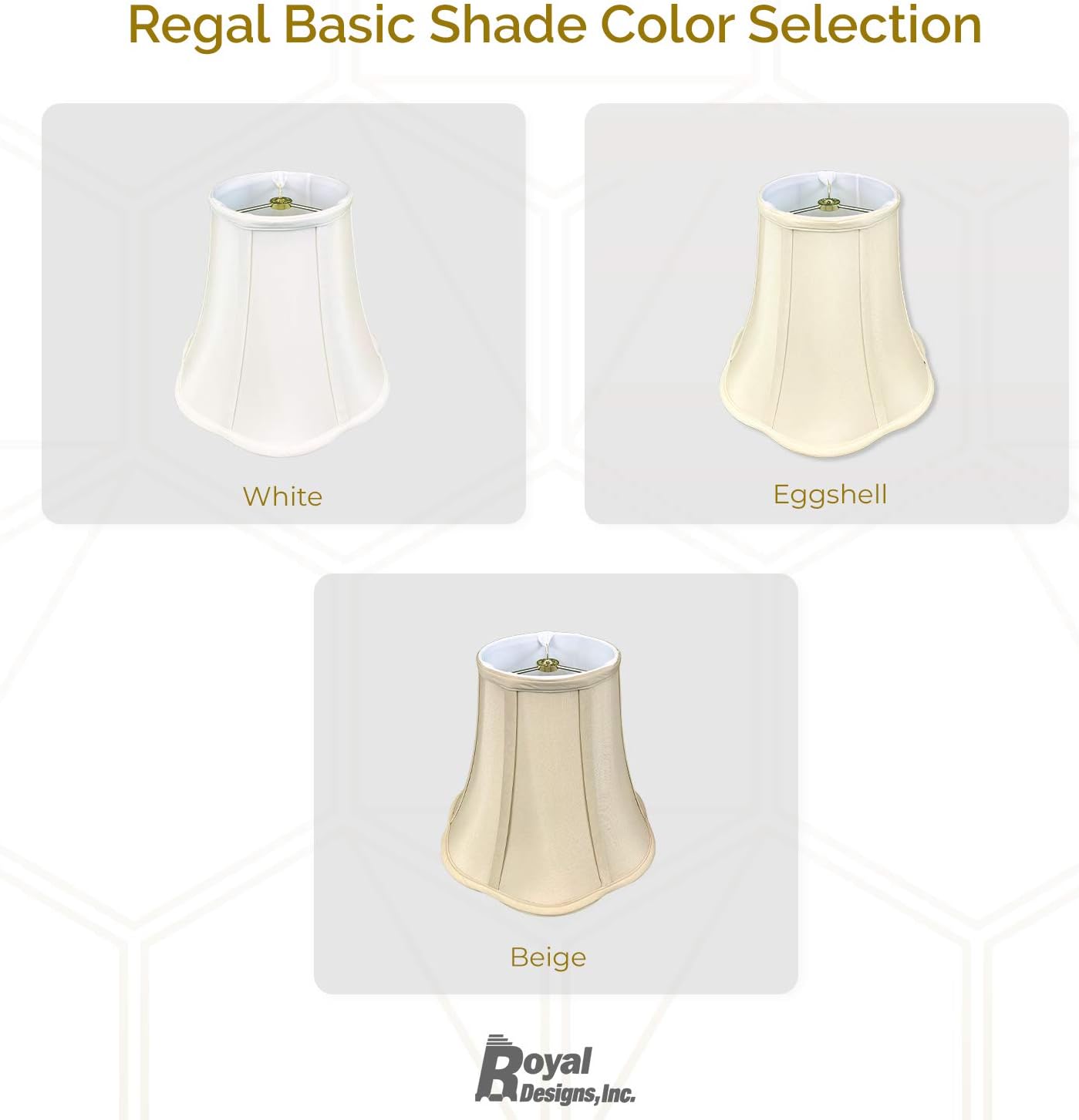 Royal Designs, Inc. Bottom Scalloped Bell Lamp Shade, BSO-703-12BG, 6 x 12 x 10.25, Beige