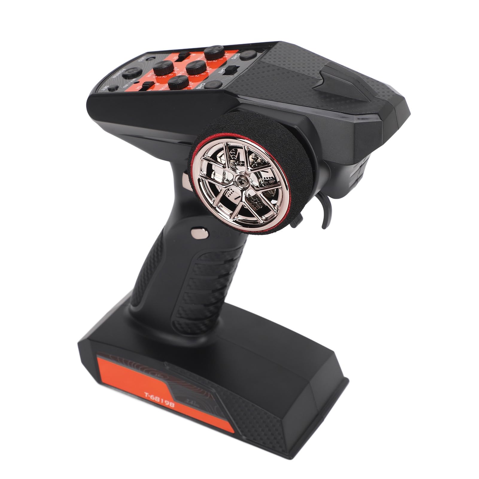 Mando a Distancia con Transmisor de Radio de 2,4G y 7 Canales con Receptor, Mando a Distancia de 7 Canales para Coche y Barco a Control Remoto, Color Negro