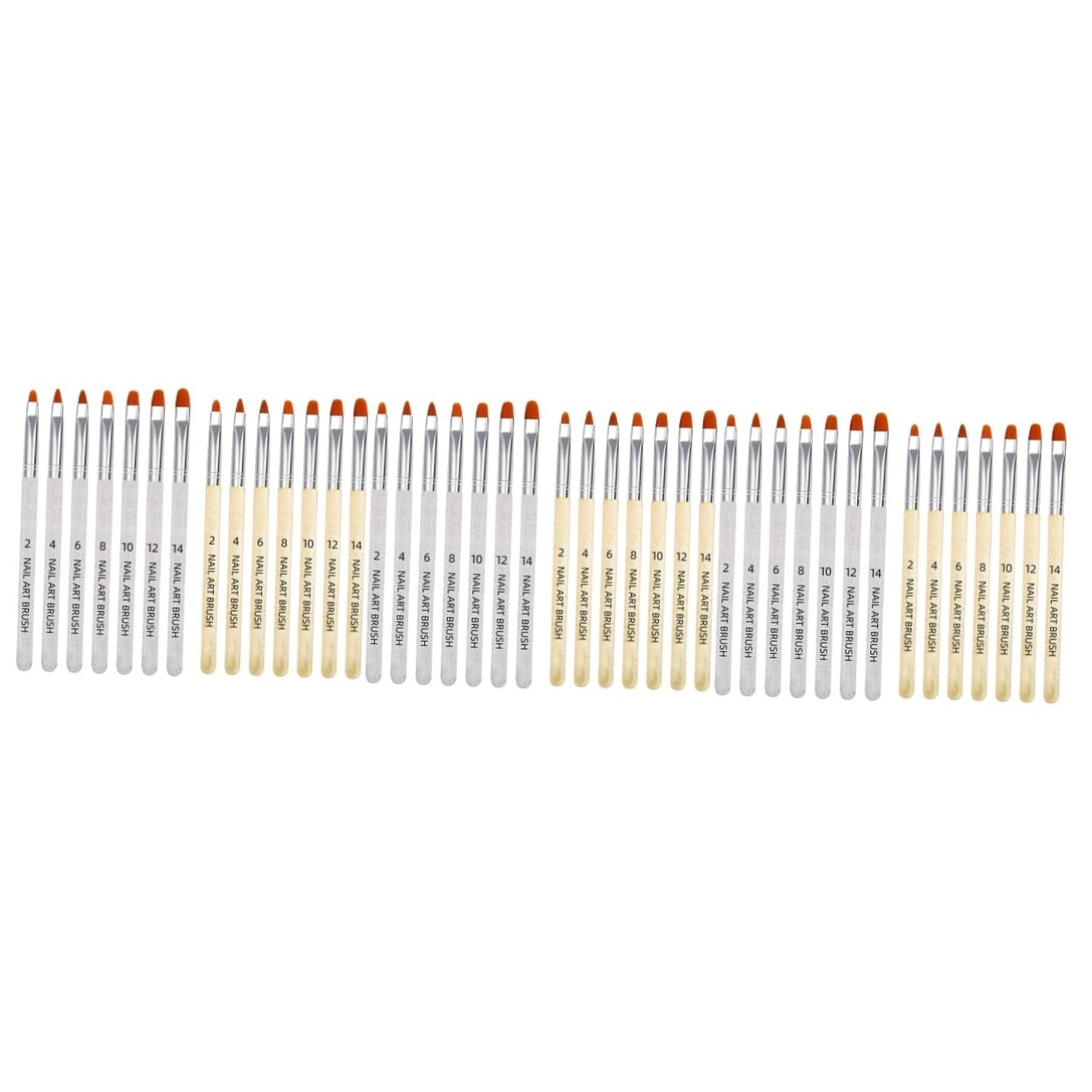 Healvian 42 Piezas pluma del arte del clavo taladro dibujo pincel pluma arte de uñas juegos de uñas decoración cepillo de uñas accesorios de manicura cabeza redonda colocar gel Decorar