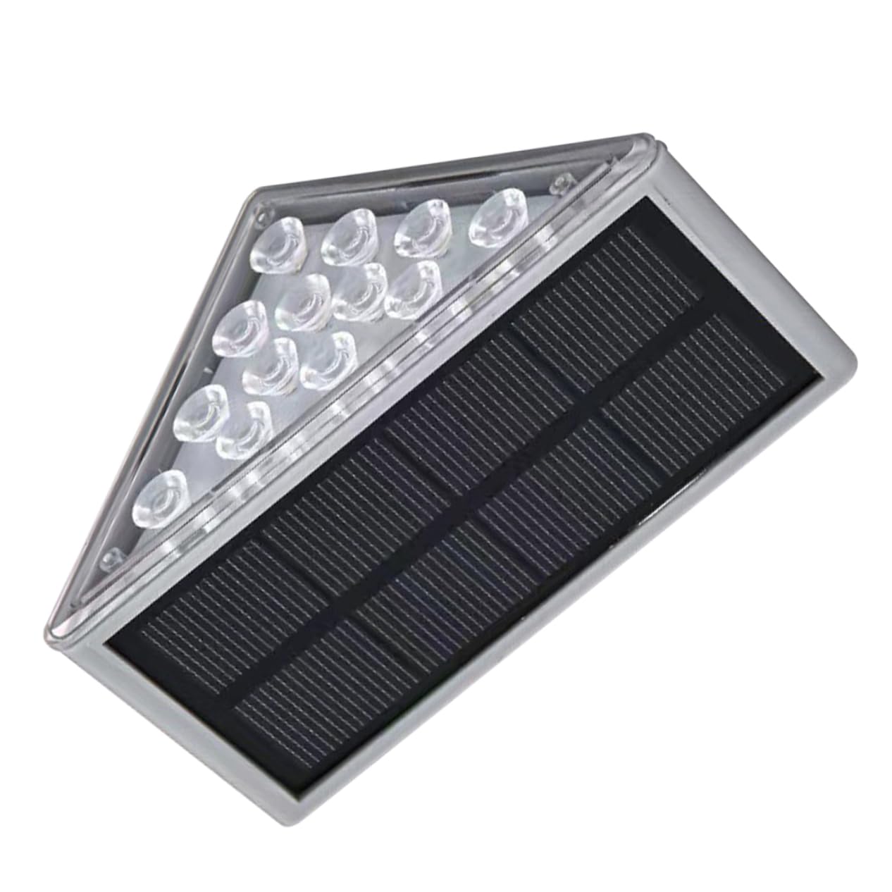SEWACC Solar Powered LED Step Light Outdoor Stair Lamp for Decks Fences Warm Glow Solar Stair Lights Easy Install Hours for Front Porch