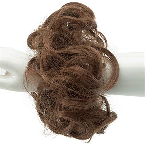 Miniatura 4 de Extensiones de cabello desordenado, coleta, peinado recogido, Moño, claro (Light Auburn)