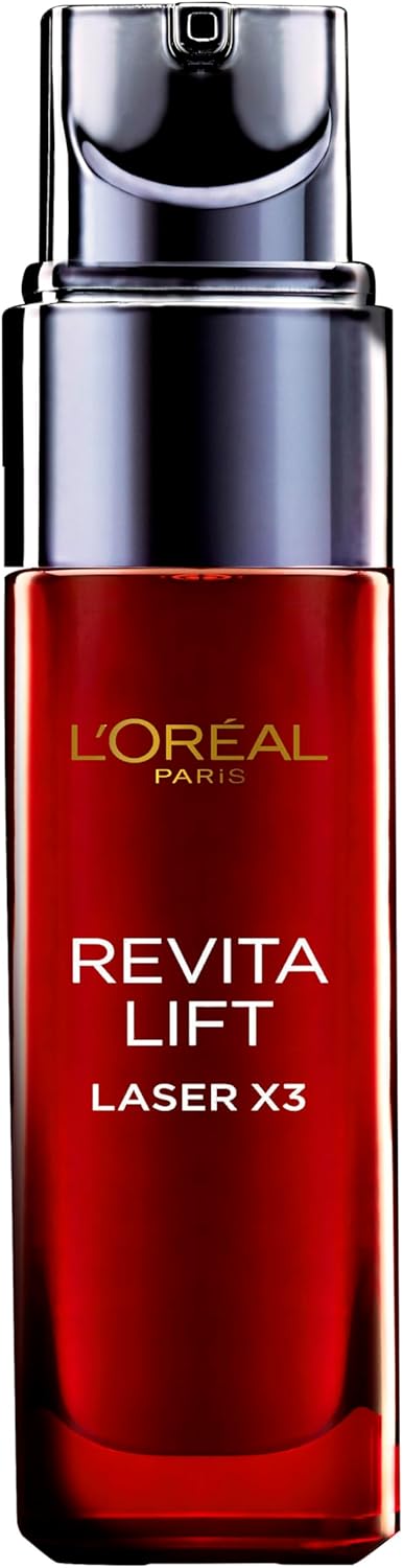 L’Oréal Paris Revitalift Laser X3 anti-wrinkle serum – Has a triple, anti-age effect – For a more even and firmer skin – Enriched with Hyaluronic Acid and concentrated Pro-Xylan – 30 ml L’Oréal Paris Revitalift Laser X3 anti-wrinkle serum – Has a triple, anti-age effect – For a more even and firmer skin – Enriched with Hyaluronic Acid and concentrated Pro-Xylan – 30 ml