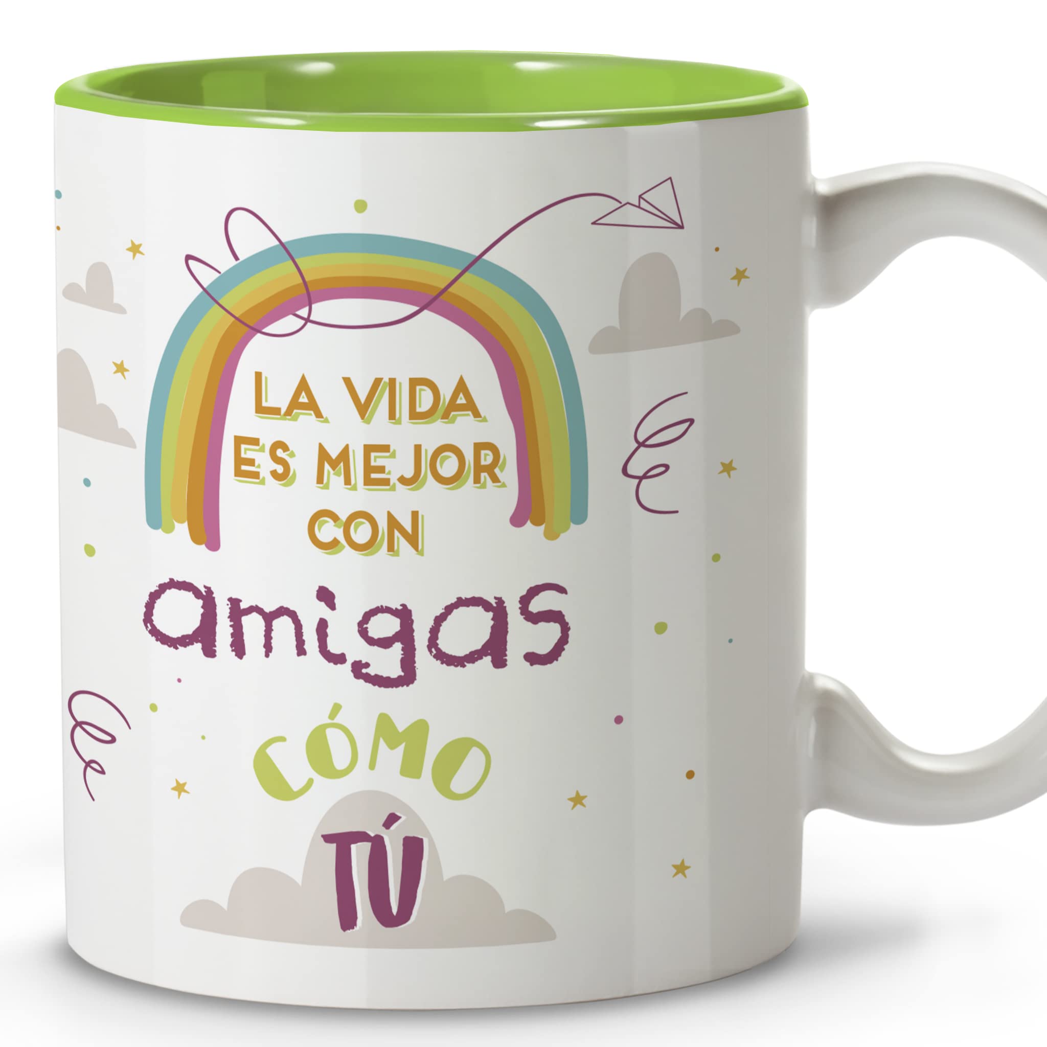 LolaPix Amiga, Best Friend Mug, Original Breakfast Mugs, Ceramic Mug, 330 ml, Gifts with Phrases, Invisible Friend - Image 3