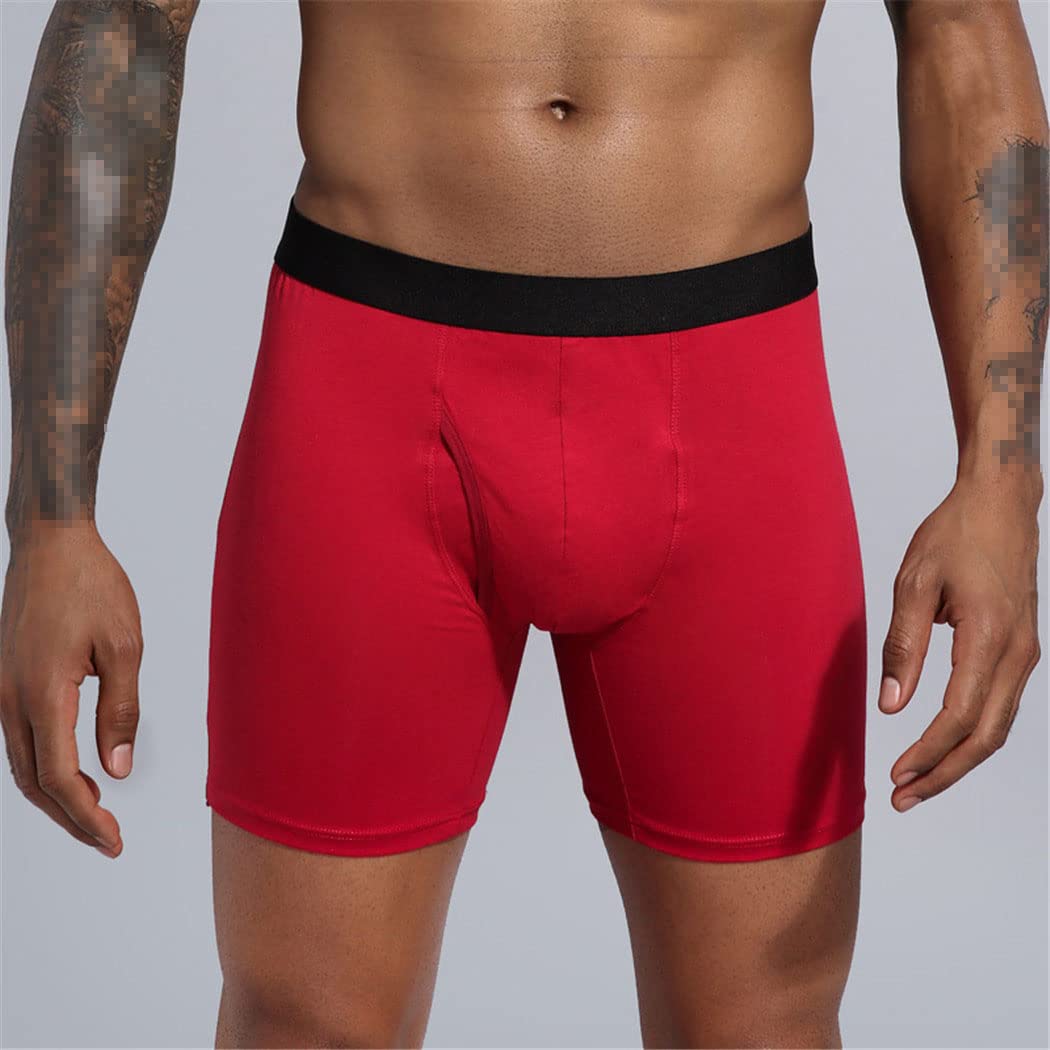 keusyoi 5 Pz/lotto Boxer Pantaloncini Uomo Mutande Lunghe Boxer Degli Uomini Biancheria Intima Pantaloncini Di Cotone Traspirante Pantaloncini Boxer