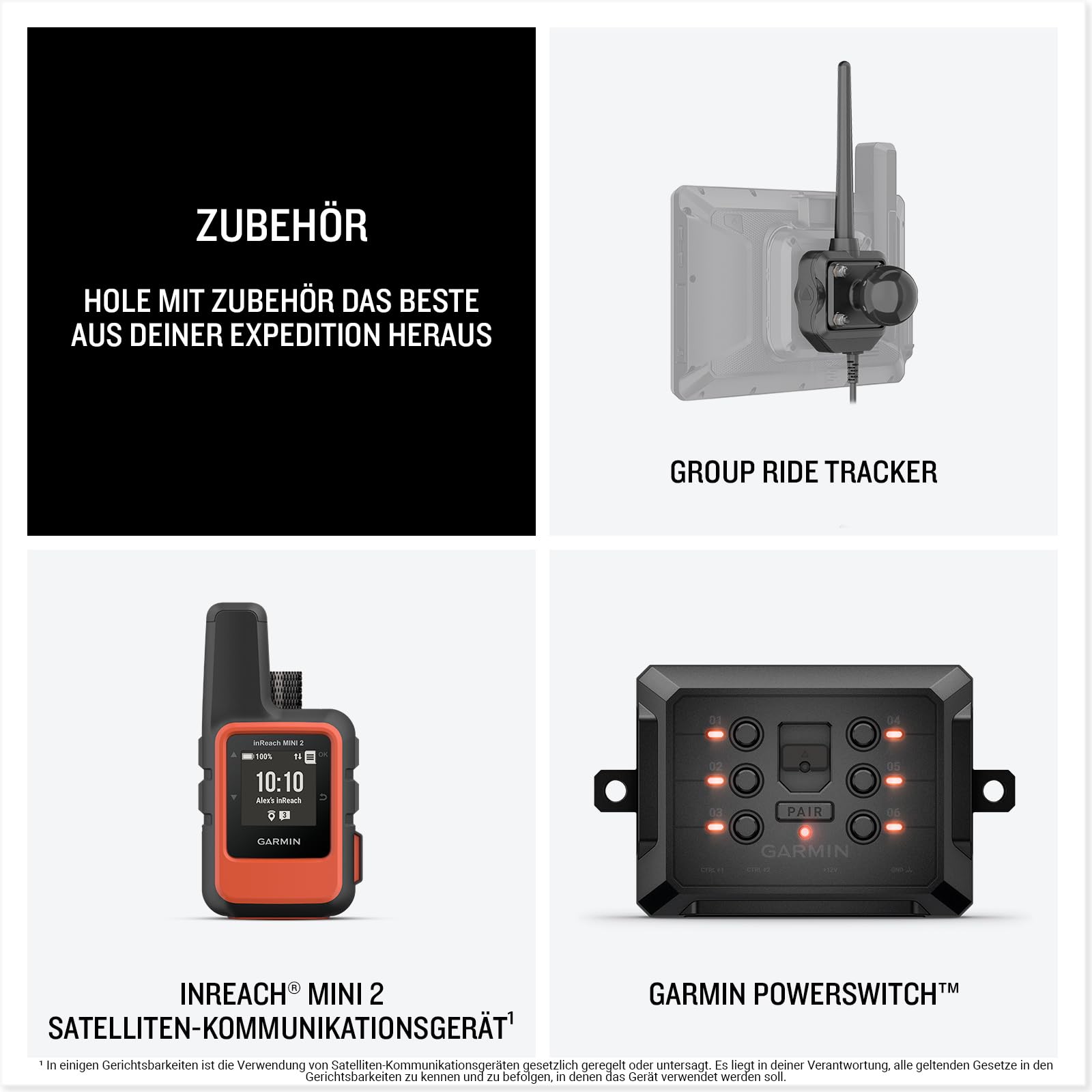 Garmin Tread 2 Overland Edition - robustes All-Terrain-Navi, 8" (20,3cm) -Touchdispay, integrierter inReach Messenger, fahrzeugspezifische Routenführung, Topo-Karten für Europa, Afrika und Naher Osten