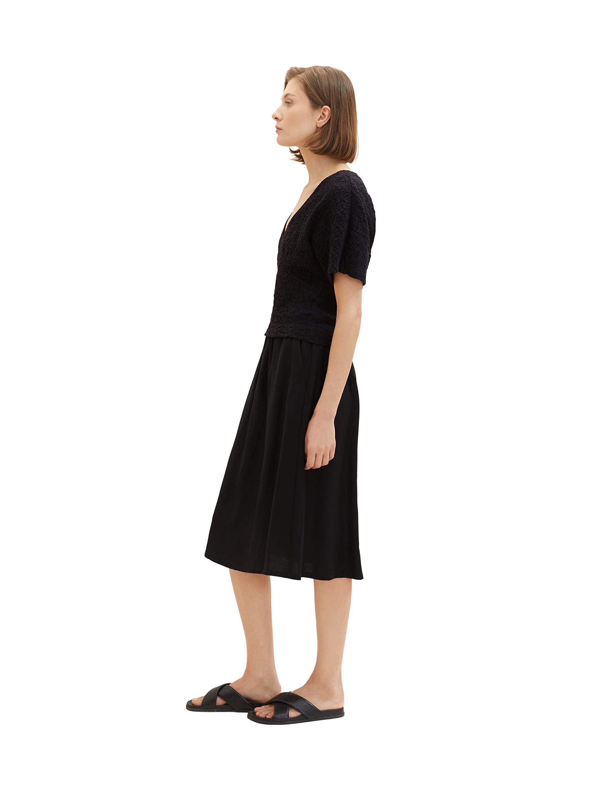 TOM TAILOR Damen Leinen Rock