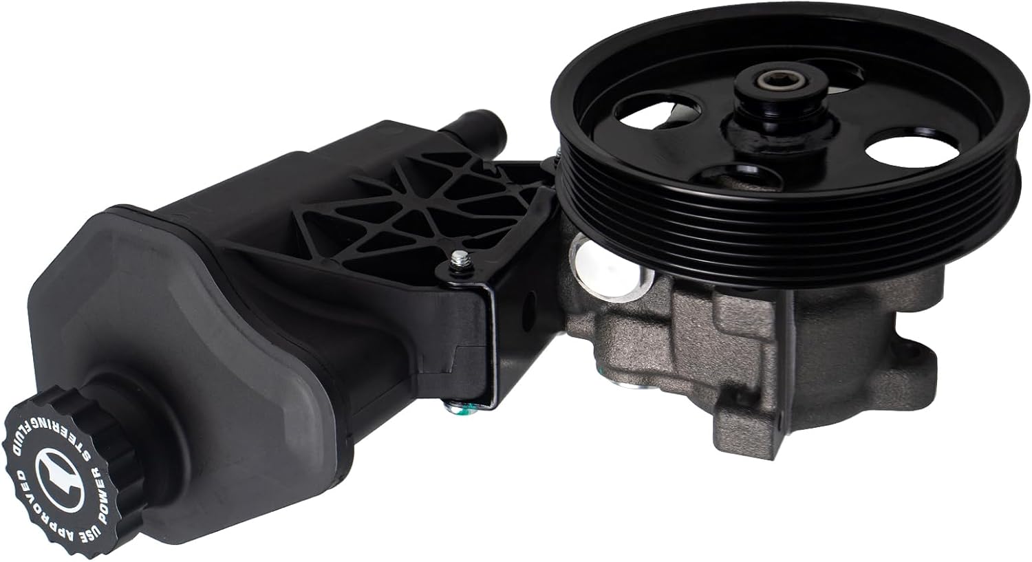 AUQDD 20-70269 New Power Steering Pump (w/Reservoir w/Pulley,For 3.7L,4.7L,5.7L) Compatible With 2002-2004 05-07 Do-dge Ram 1500 (Power Assist Pump OE# 52113364AH 52113364AI 53032128AB 96-70269)