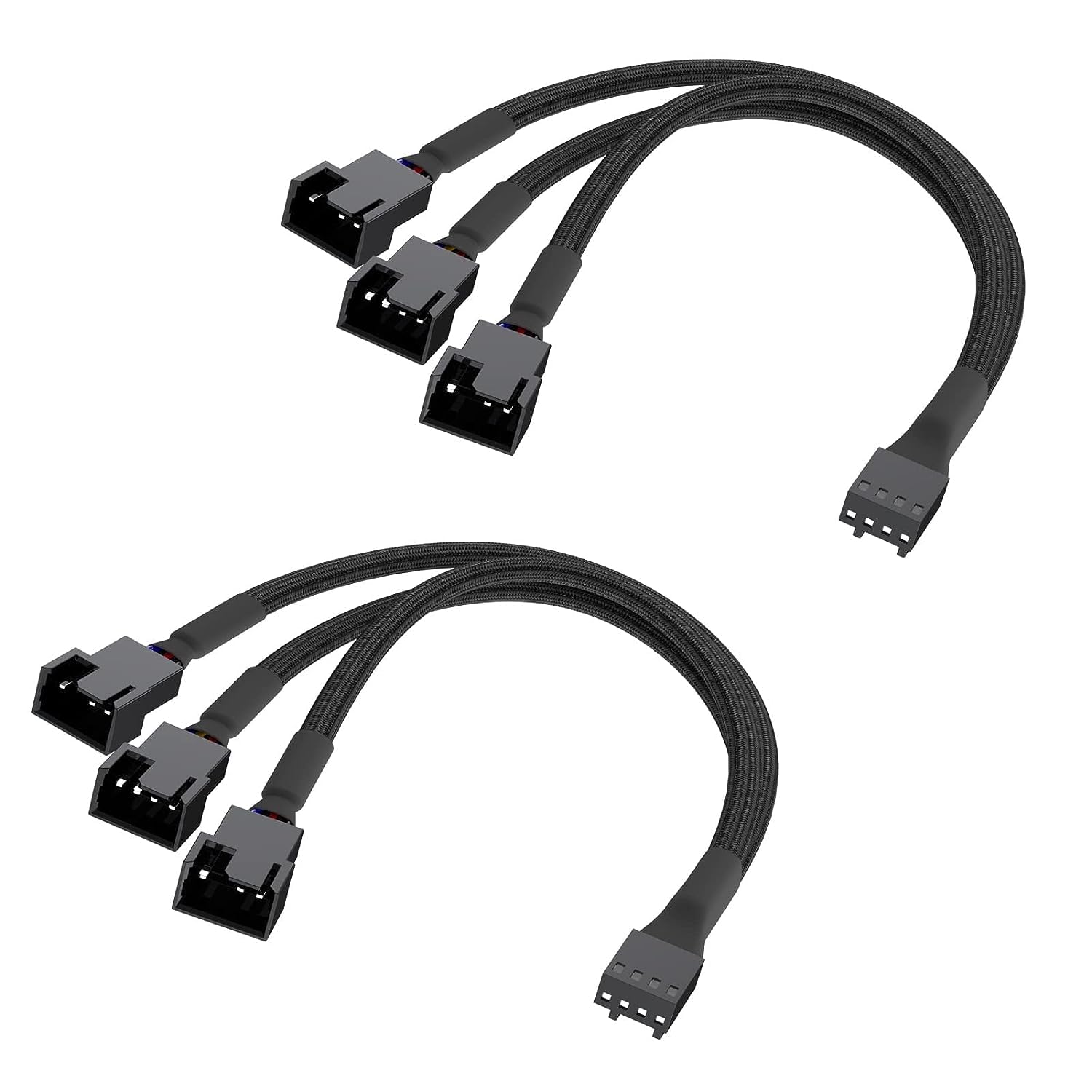 SaiRetail.Com 2 Pack 4 pin 3 Ways Y Splitter Computer PC Fan Power Extension Cable Black Sleeved 26 cm (B09NR6K12M) Amazon Price History, Amazon Price Tracker