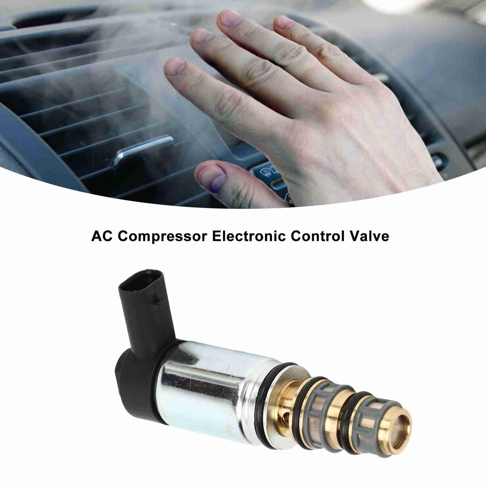 Válvula de Control del Compresor de CA, Válvula de Control Electrónico del Compresor de CA 7295124 Control de Precisión Reemplazo de Ahorro de Energía para Motor de 1,5 Litros y