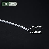 Vista 2 de YOKIVE Tubo de silicona, transferencia de agua, ideal para bomba (transparente, 0.020 x 0.079 in IDxOD, 3.3 ft)