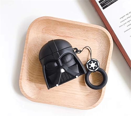 Miniatura 3 de Mulafnxal Funda para Airpod 1 y 2, bonita funda de silicona única de dibujos animados, diseño de llavero divertido en 3D, kits de héroe elegante,