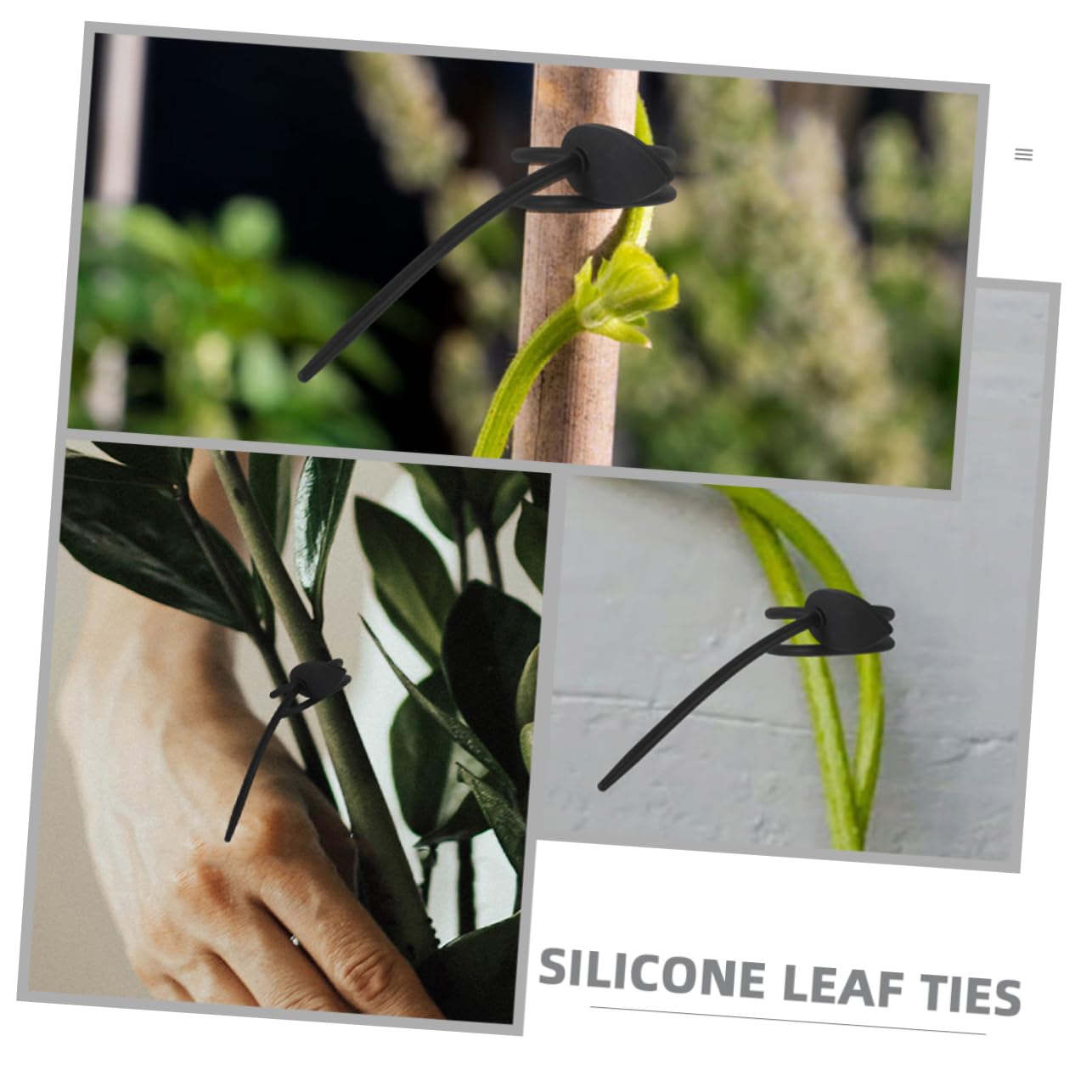 Toddmomy 5 Ensembles Attaches Silicone Réutilisables pour Plantes Lot de Liens Décoratifs Forme pour Et Jardin Noir 8 Pièces * 5