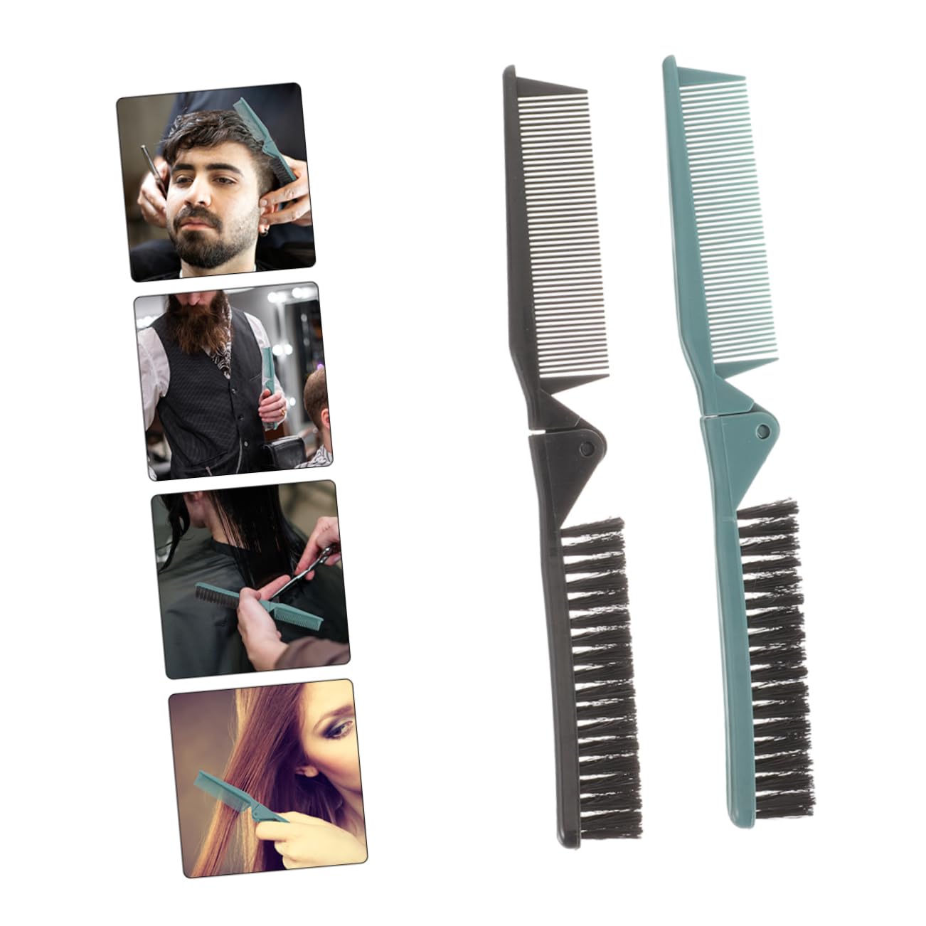 Beavorty 20 Stück Doppelzahn Klappkamm Reisebürste Für Damen Kompakte Haarbürste Mini Haarbürste Bürste Für Haare Faltbare Reise Rundbürste Mini Bürste Reise