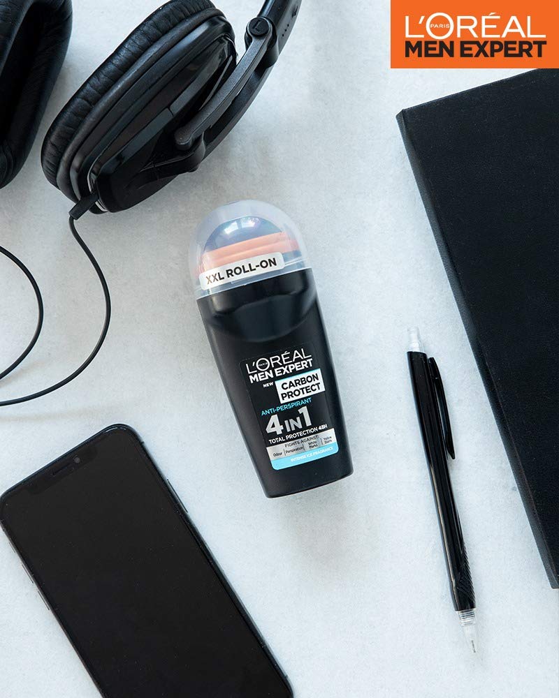 L'Oreal Men Expert Carbon Protect dezodorant w rolce 50 ml, 3 sztuki w opakowaniu