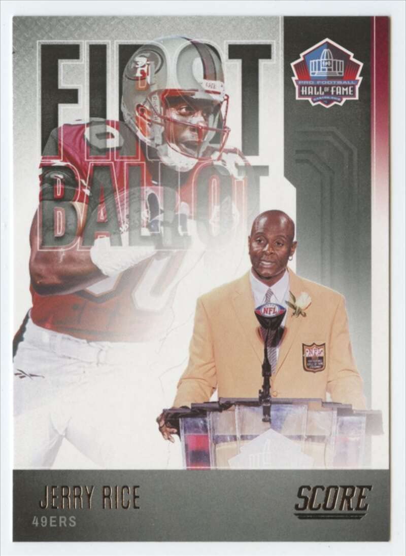 Amazon.com: 2022 Score First Ballot Football #2 Jerry Rice San 
