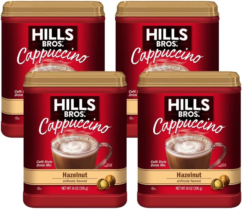Hills Bros. Flavor Coffee (Hazelnut, 14 Ounce (Pack of 4)